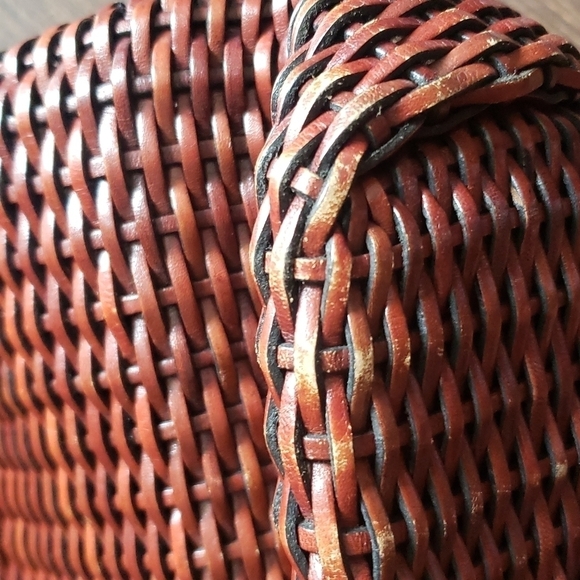 HP. Luna Borsa Genuine Leather Wicker Bag - Picture 11 of 16